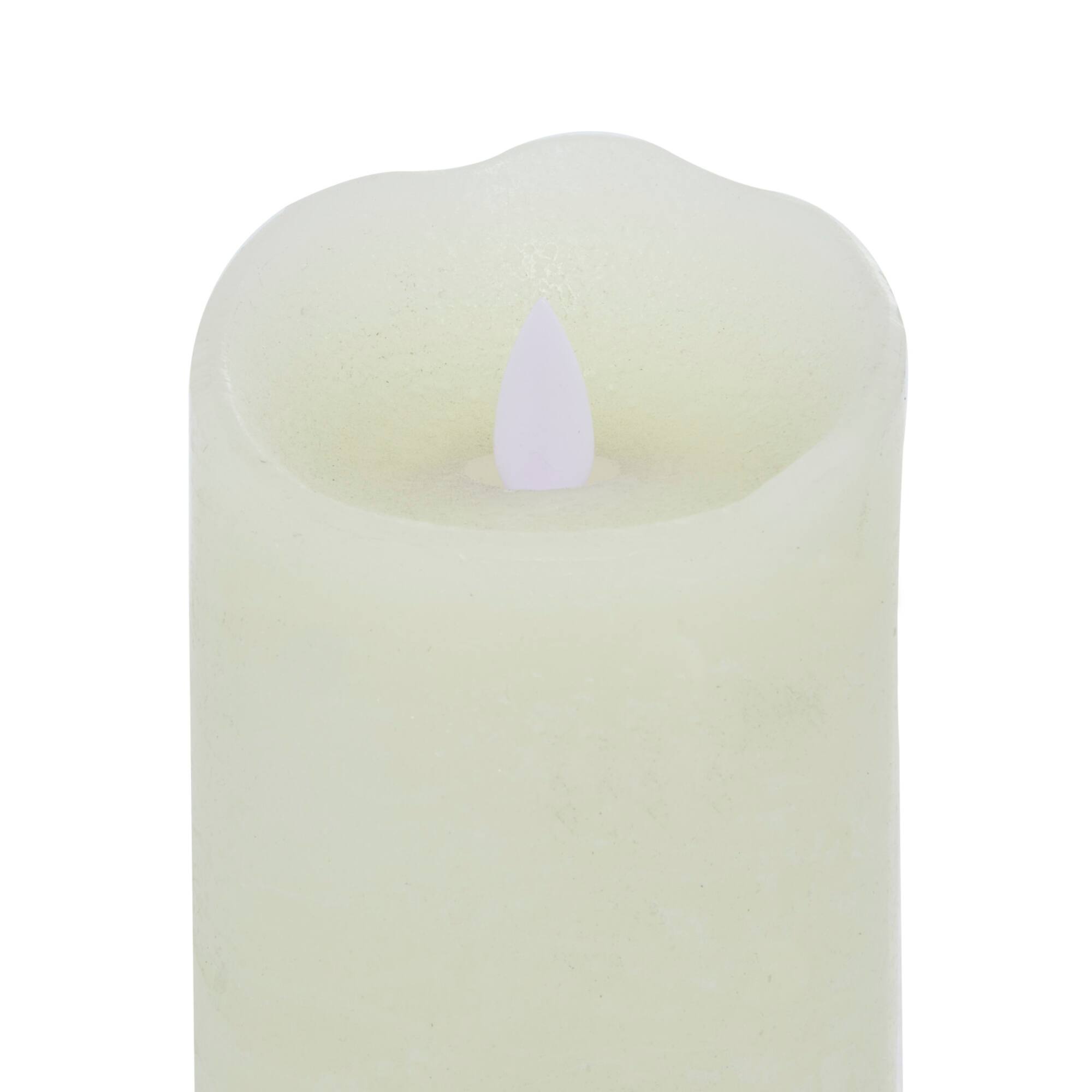 6" Beige Wax Flameless Candles, 3ct.